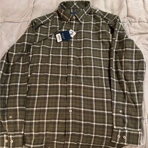 Cole Haan Olive Plaid Men's Shirt
